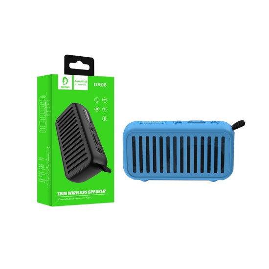 DENMEN BLUETOOTH SPEAKER DR08 TF/MOBILE/COMPUTER/USB 3W BLUE